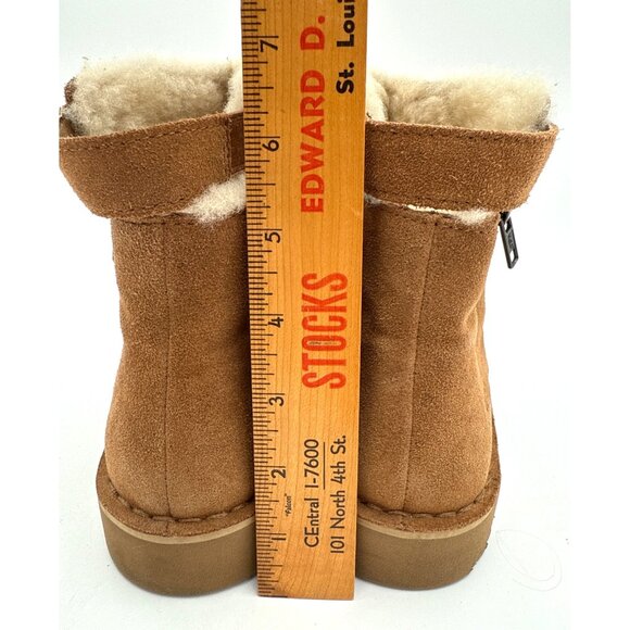 UGG Kayel Women's Chestnut Suede Shearling-Lined Ankle Boots Side Zipper Size 8 - Picture 7 of 12